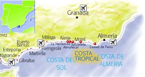 costa tropical spain map